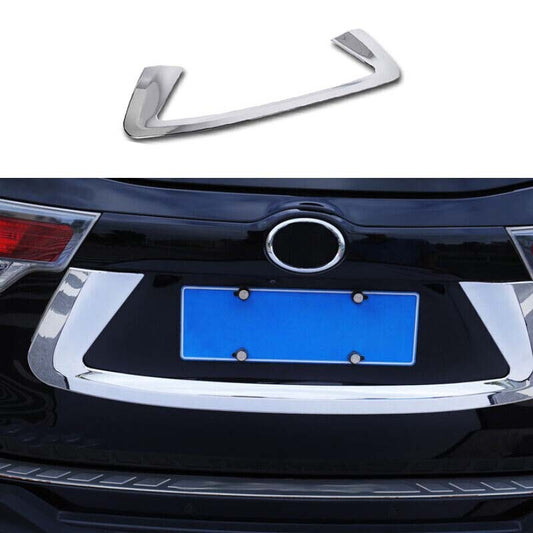 Trim Tailgate Rear Door License Strip Fit for Toyota Highlander 2014-2019 Chrome