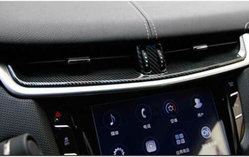 for Cadillac XTS 2013-2019 Carbon Fiber Control Console Air Outlet Cover Trim