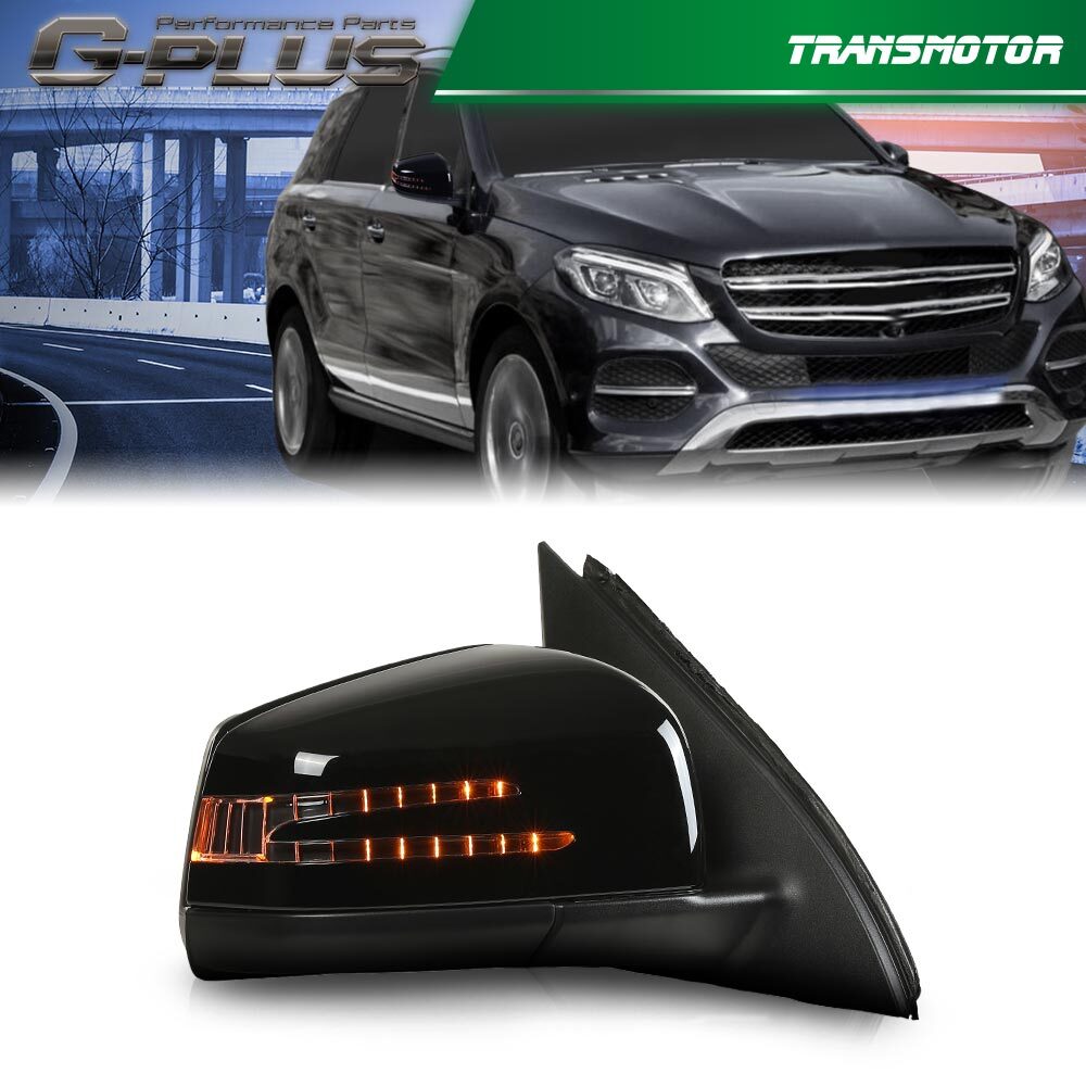 The black right passenger side mirror is suitable for a for Mercedes GLE350 ML350 W166 (2016-2019).