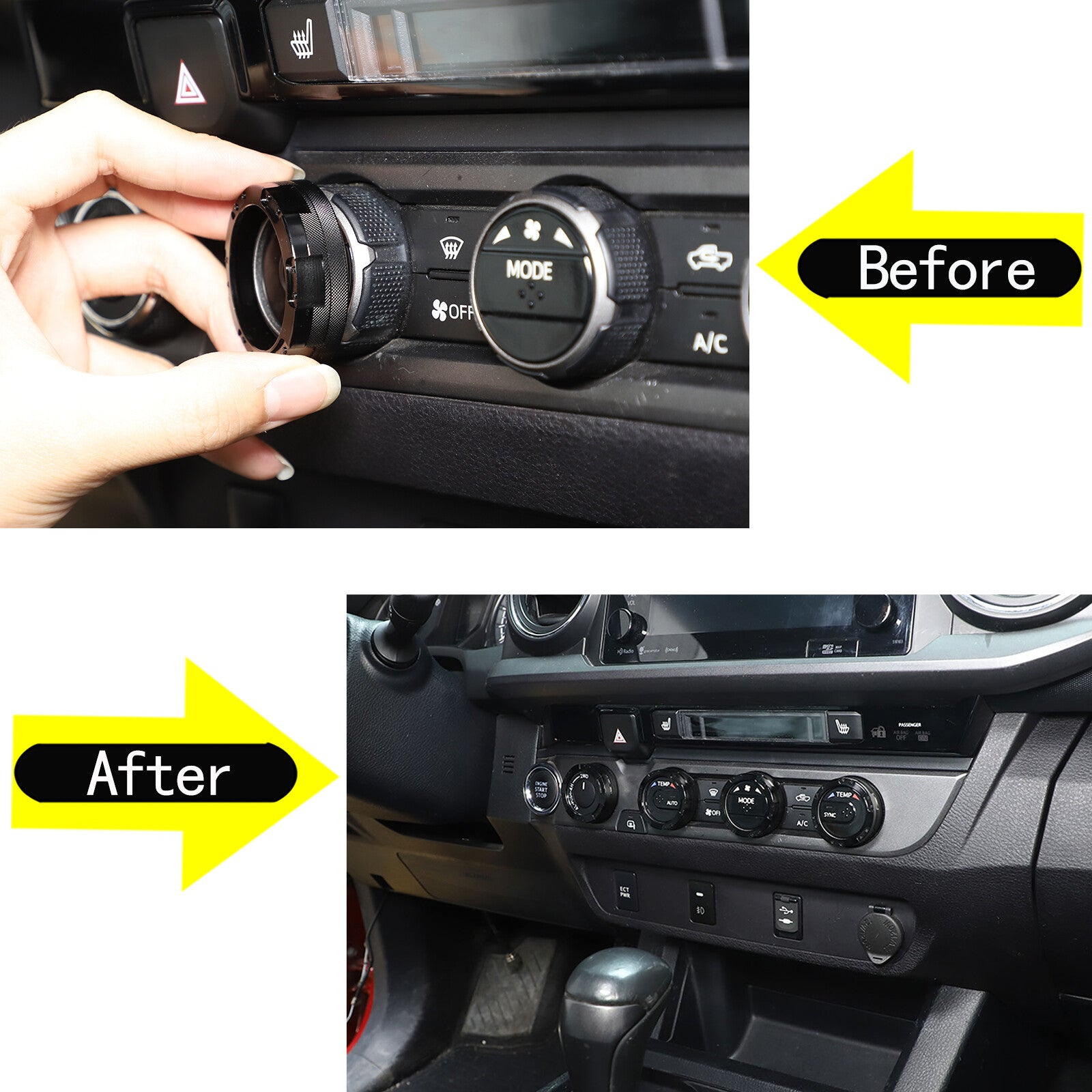 Red internal gear shift knob cover suitable for Mercedes-Benz C/E-Class W212 W204 2007-13