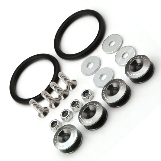 Car Front Rear Bumper Hatch Fixing Buckle Nuts / Bolts Gray Reinforced Pad
