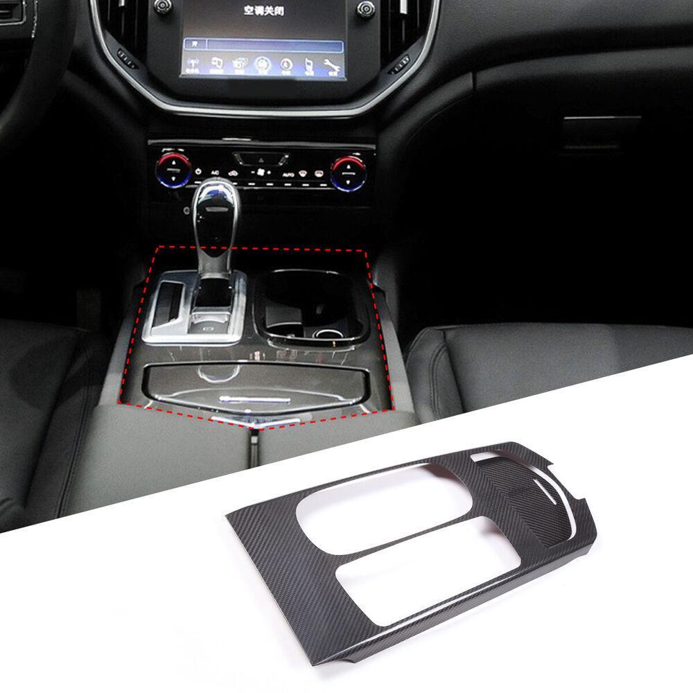 2014-2016 for Maserati Ghibli Real Carbon Center Gear Shift Panel Trim Cover
