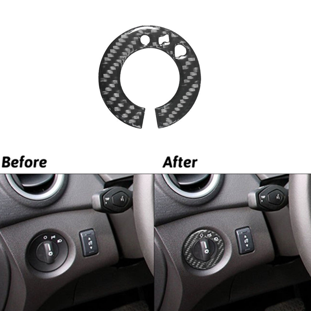 Carbon Fiber Interior Dim Light Control Cover Trim for Ford Fiesta 2011-2015