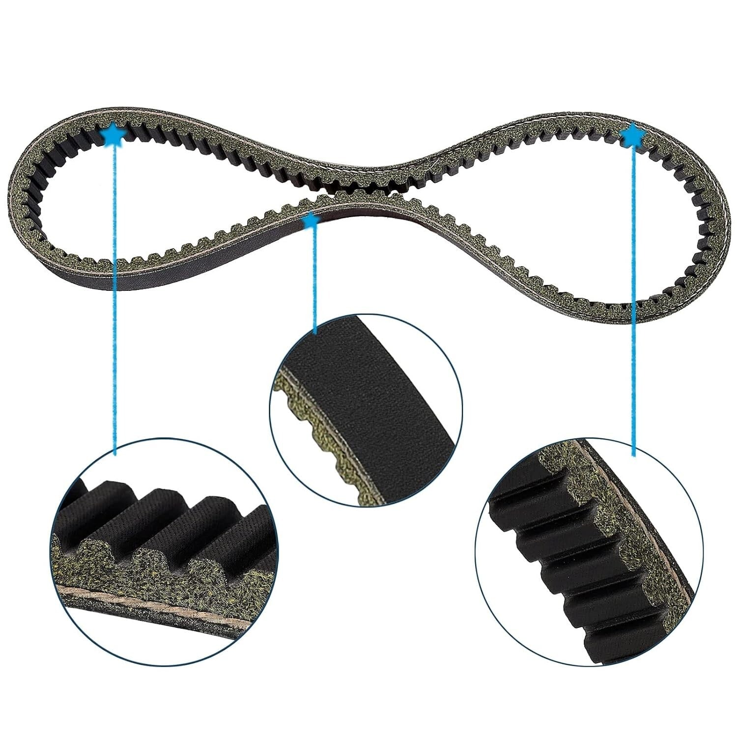 for Golf Cart Drive Belt for Yamaha G2 G5 G8 G9 G11 G14 G16 G22, Clutch Drive Belt