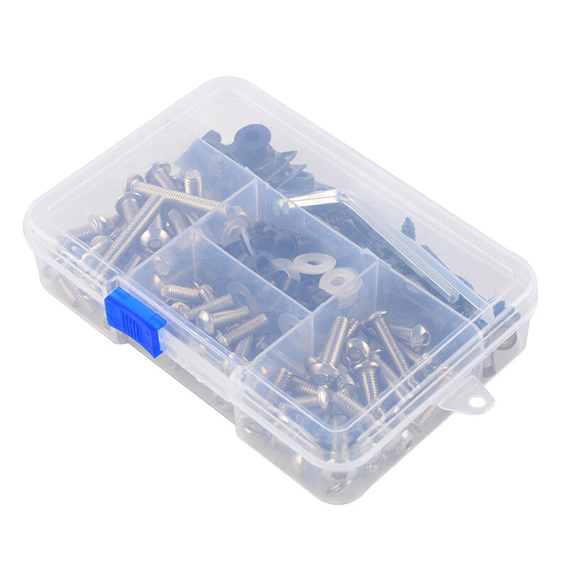 1 set of stainless steel motorcycle body bolts and screws with pointed speed fasteners,