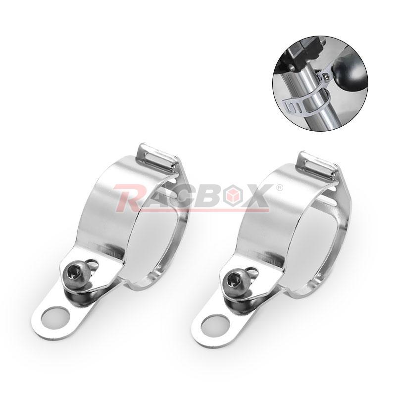 2x Metal Turn Signal Light Mount Bracket for Motorcycle with 35-51mm Front Fork