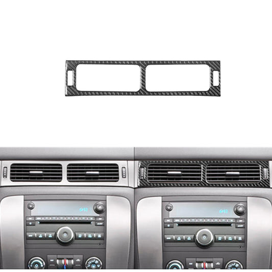 Carbon Fiber Center Air Vent Cover Trim For Silverado/tahoe/ for sierra 2007-2014