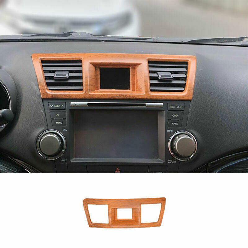 for Toyota Highlander 2008-2013 Wood Grain Dashboard Air Vent Outlet Cover Trim