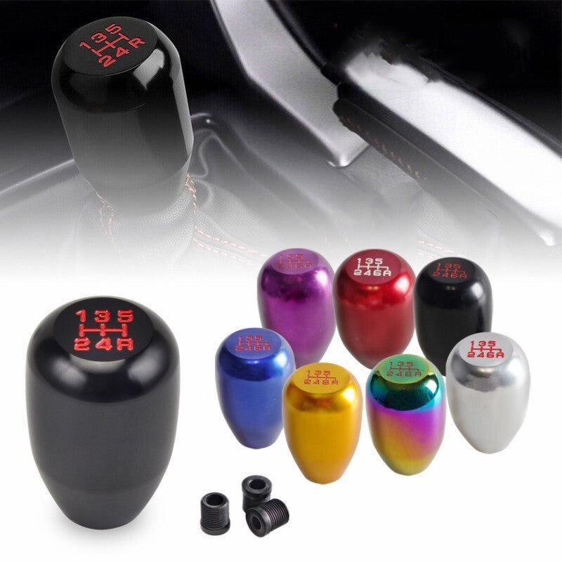 Car 5/6 speed manual shift lever, black aluminum M10-M18