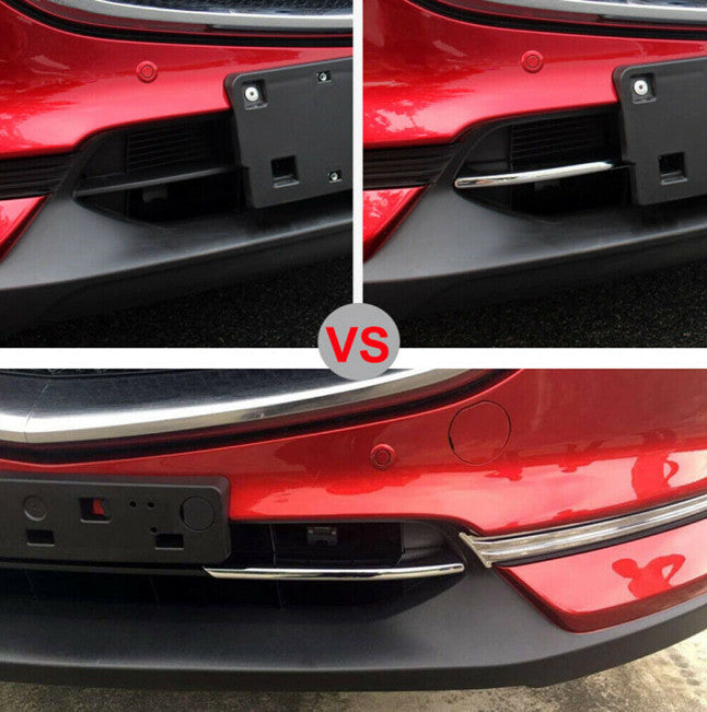 Chrome Front Bumper Lower Grill Cover Trim Decor Fit for Mazda CX-5 2017-2021