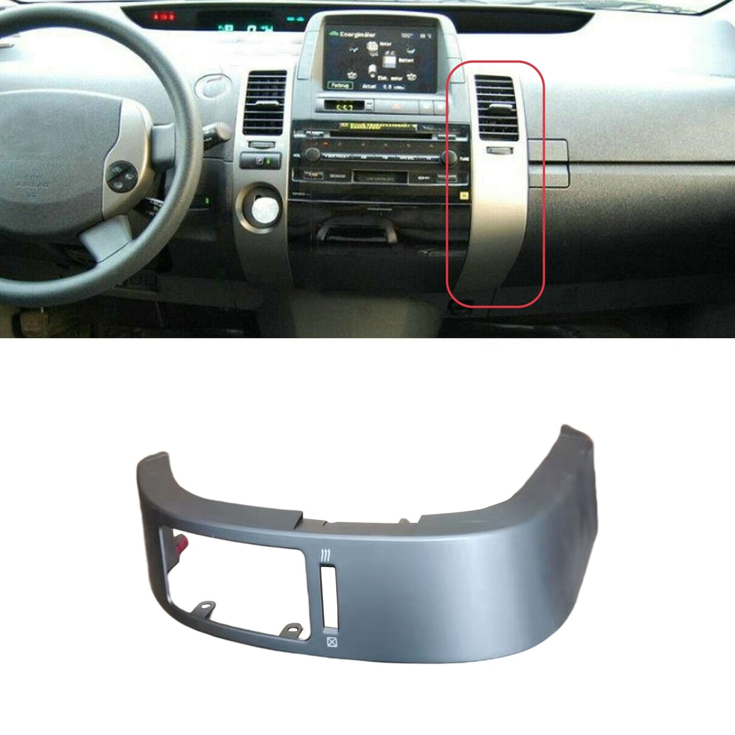 fit for Toyota Prius 04-09 Inner Right Center A/C Dash Air Vent Trim Bezel Panel AT