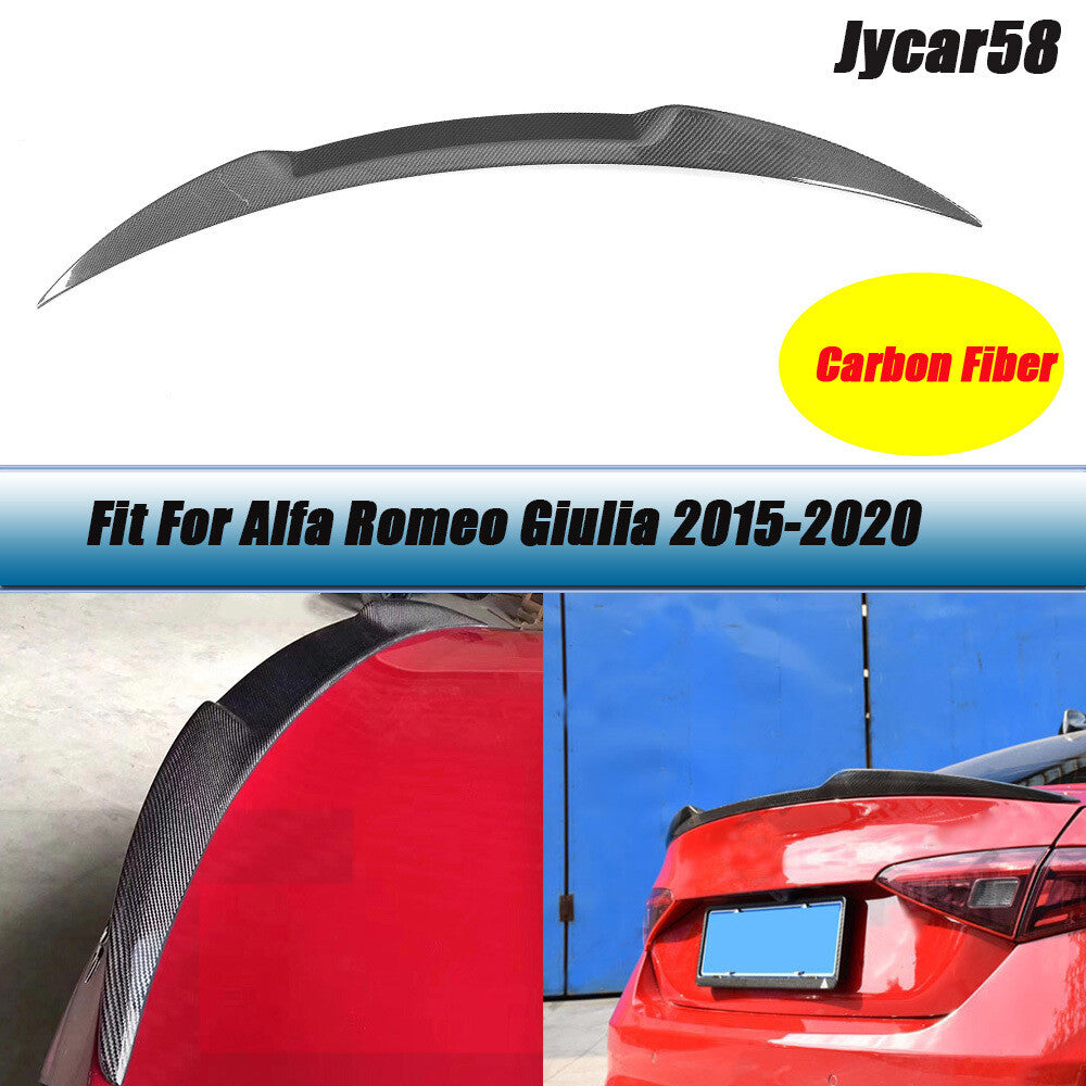 for Alfa Romeo Giulia Sedan 2015-2021 Carbon Fiber Rear Trunk Spolier Wing Lip