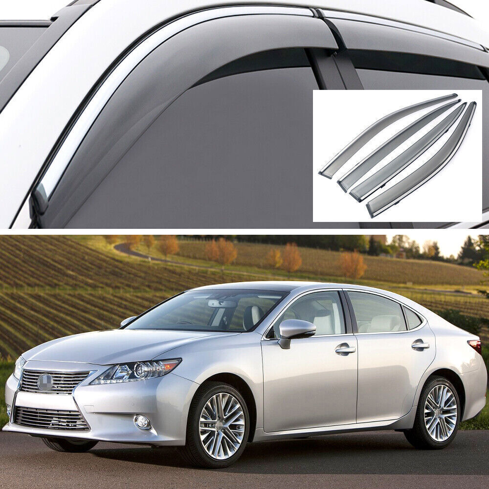4X Window Deflector Visors Rain Guards Vent Shade for 13-2018 for Lexus ES350 ES300h