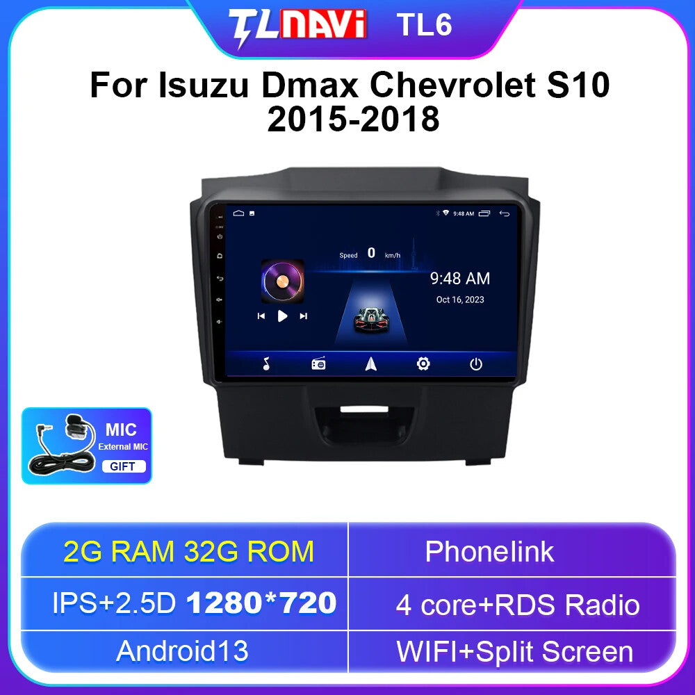 Car Radio Multimedia for Isuzu D-MAX for Chevrolet TrailBlazer S-10 GPS Navigation