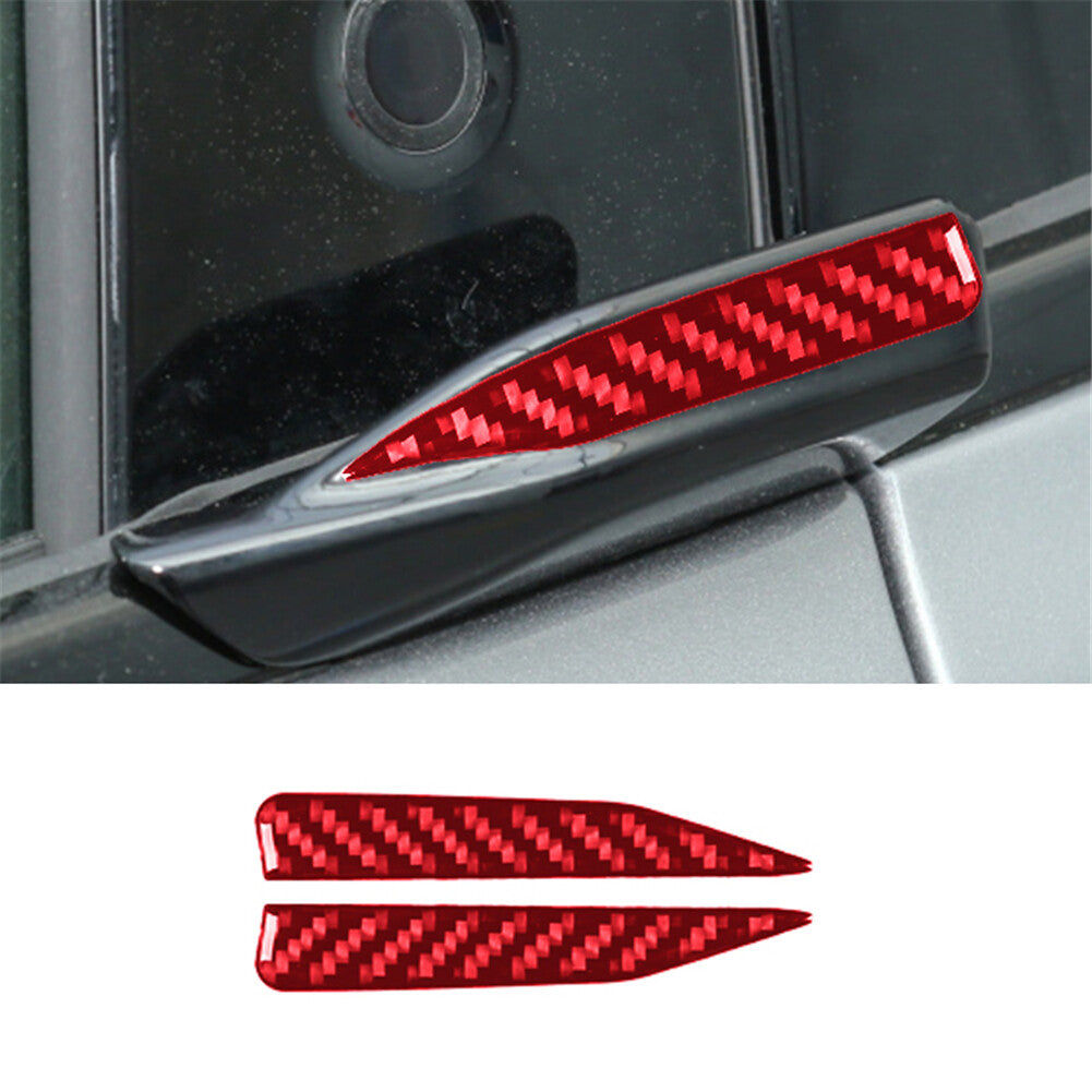 2Pcs Red Carbon Fiber Door Handle Cover Trim  for ford  for Mustang Mach-E