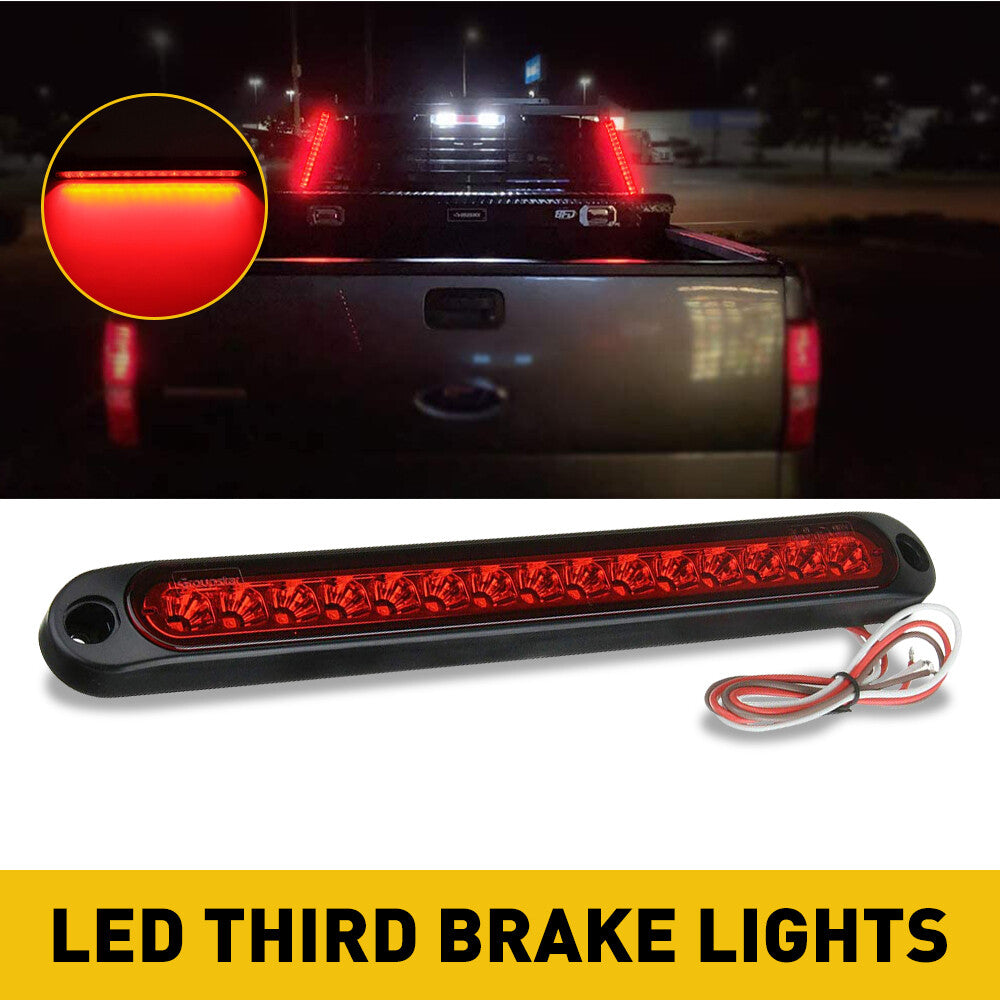 AUXITO LED Car Third 3RD Rear Brake Taillight Advanced Stop Light 12V Red B