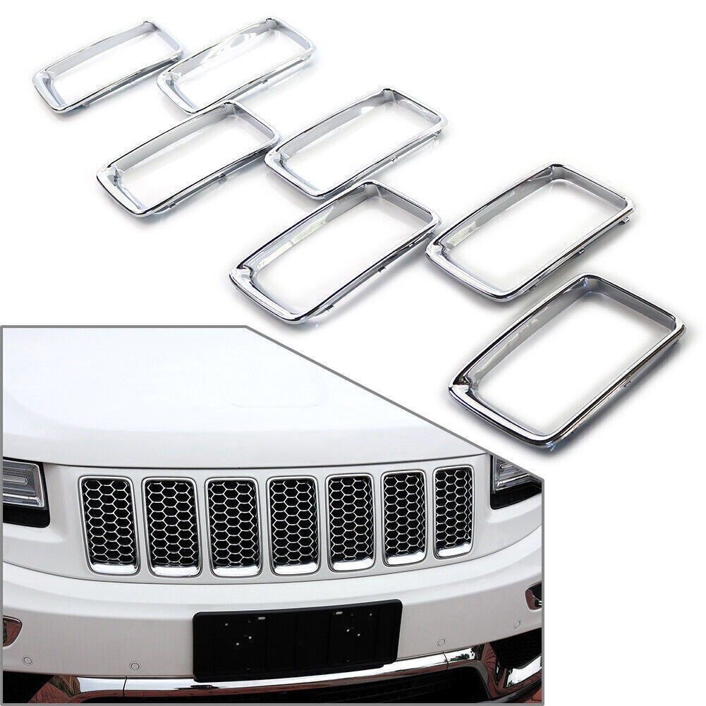 Front Grille Grill Inserted Ring Trim Cover for Jeep Grand Cherokee 2014-2016 US