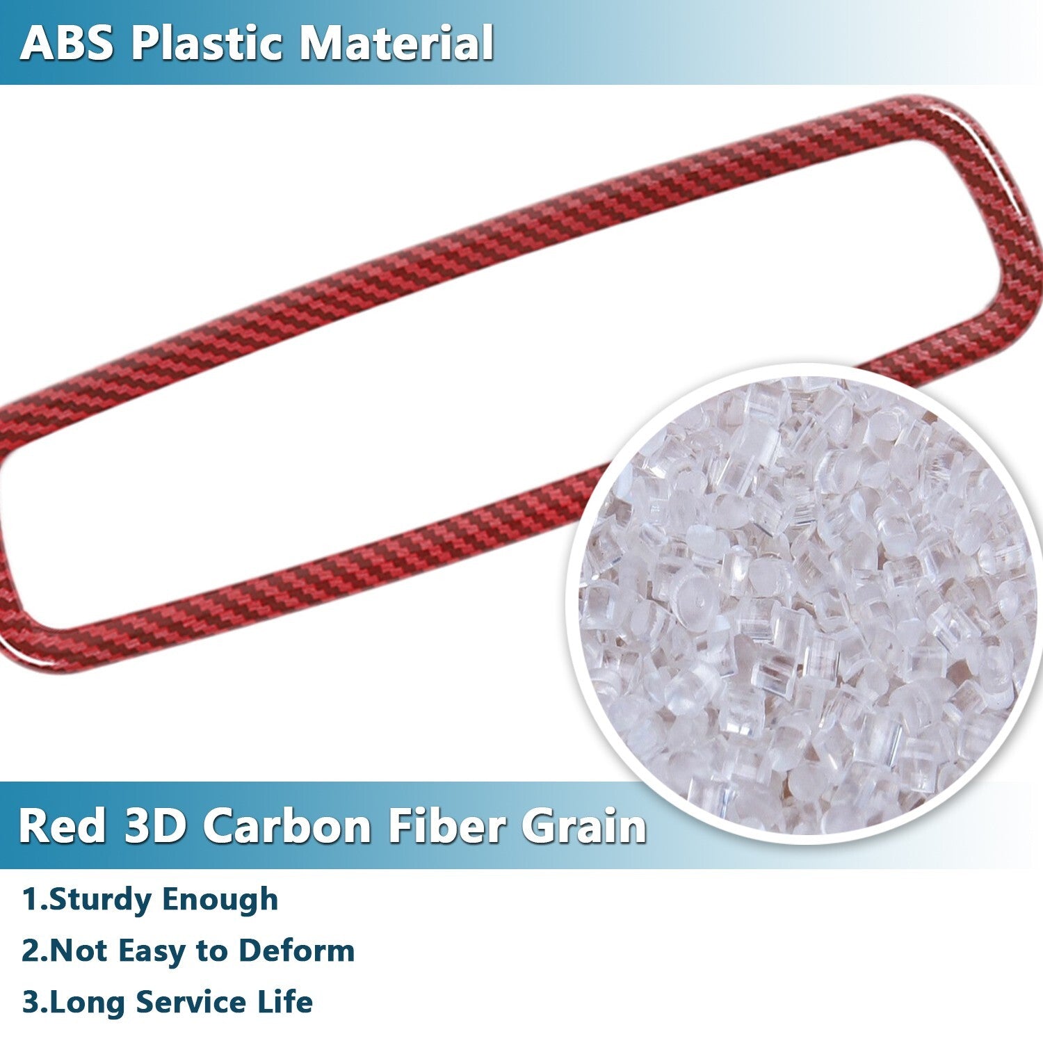 Interior Rearview Mirror Frame Ring Cover Trim for Ford F150/ for Mustang 2015-2023