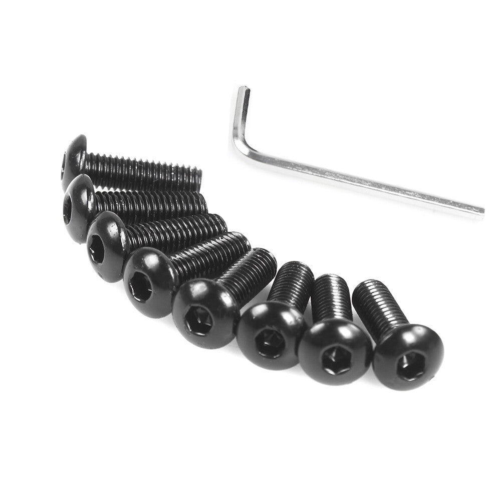 Upgrade Car Steering Wheel Screw Kit Button Head 6 piece Black + Hex Key