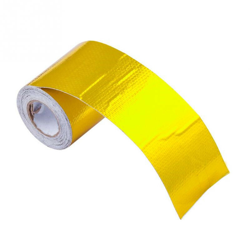 Car Exhaust Intake Insulation Shield Wrap Heat Barrier Self Adhesive Gold Tape