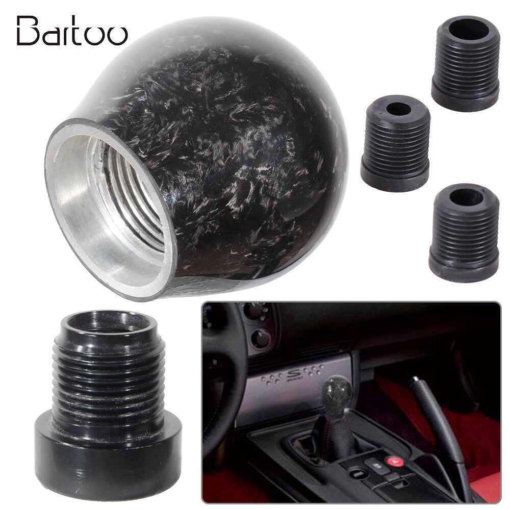 Forged Real Carbon Fiber Black Ball Manual MT Gear Shift Knob Shifter Universal