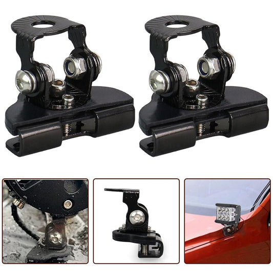 2pcs Pillar Hood Led Work Light Bar Mount Bracket Clamp Holder Offroad