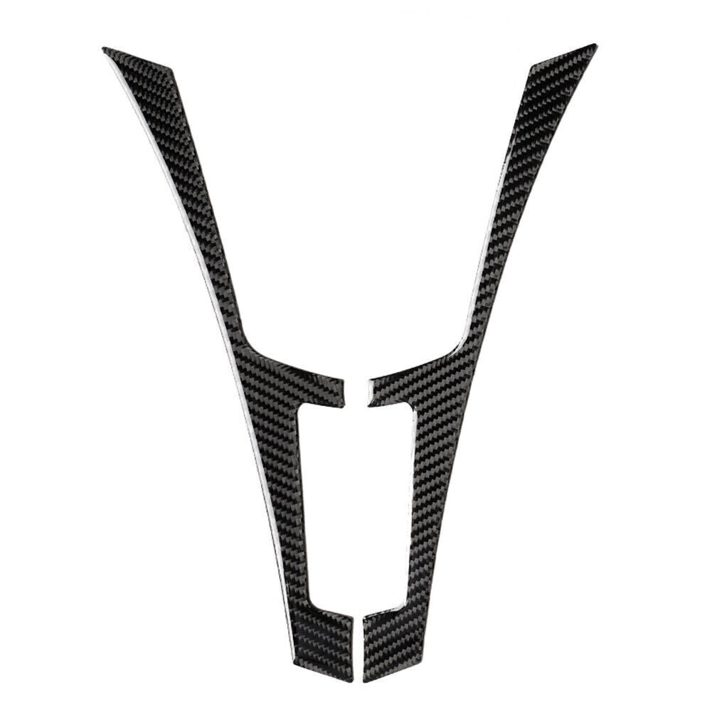 Fit for Infiniti Q50 Q60 2013-2019 2x Carbon Fiber Center Console Panel Cover Trim