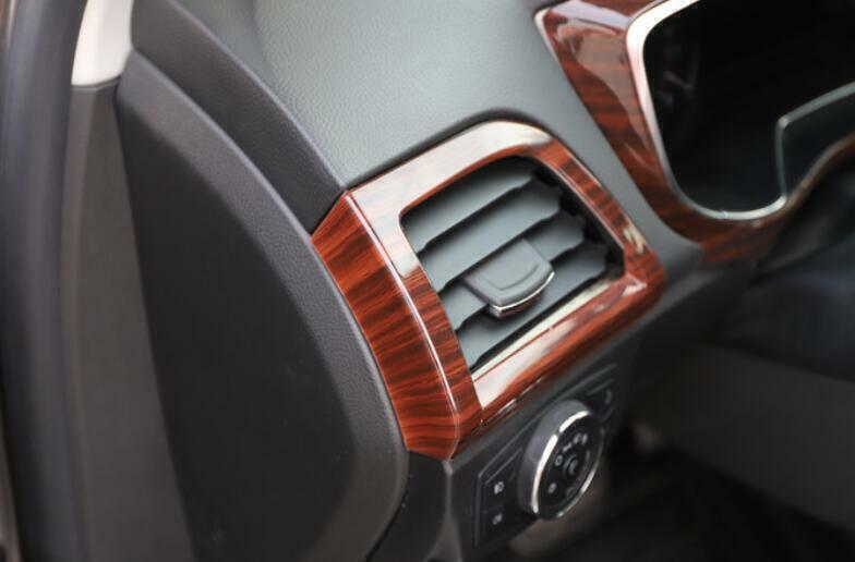 for Ford Mondeo Fusion 13-20 Wood Grain Look Console LR Air Outlet Vent Trim 2X