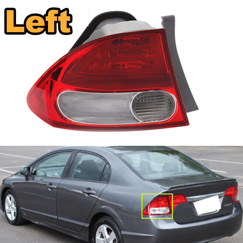For 2009-11 for Honda for Civic Left Rear Bumper Brake light Outer Tail Light Driver