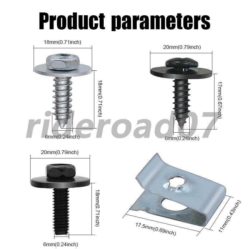 50x Engine fender screws plastic and metal fasteners Fit for Toyota for Lexus