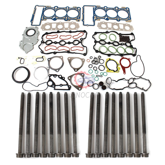 Gaskets Seals Set w/ Engine Cylinder Head Bolt Set 16 Bolts Fit for Audi for VW 3.0L