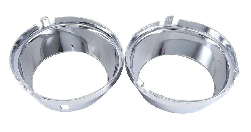 1 pair of fog light ring trim sets in silver for Mercedes-Benz C-Class W204 C63 AMG