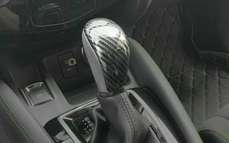 for Nissan Rogue Sport 2017-21 Carbon Fiber Central Console Gear Shift Knob Trim