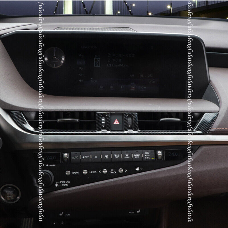 for Lexus ES350/300H/250 2019-23 Carbon Fiber Center Air Vent Outlet Cover Trim