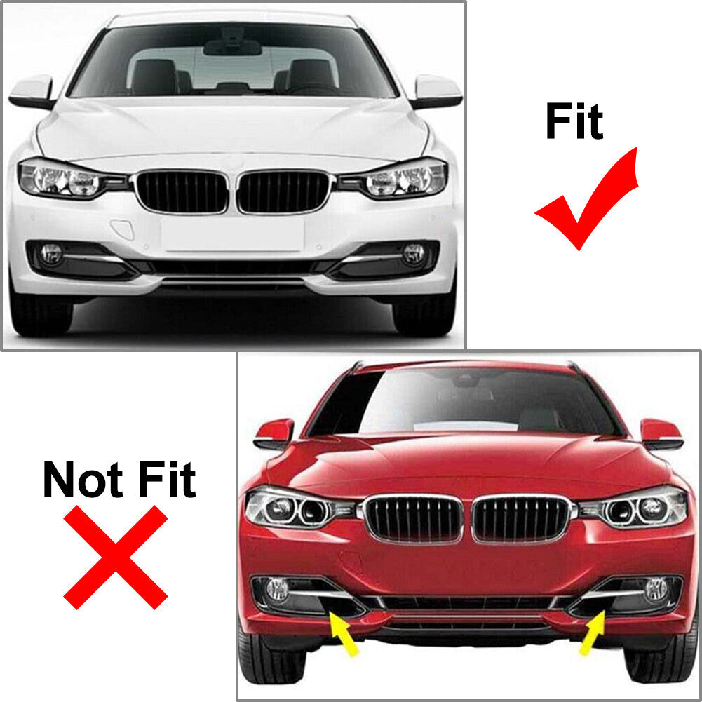 Front Bumper Fog Light Lamp Grille Without Silver Trim for BMW F30 F31 F35 F80