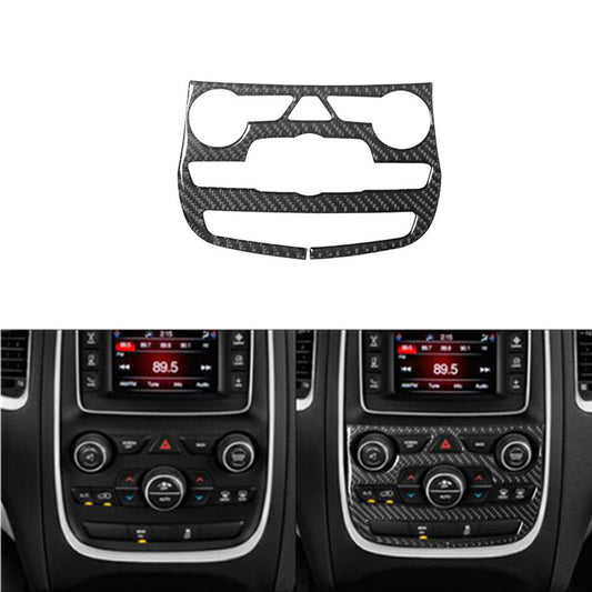 Carbon Fiber Inner Climate Control Panel Cover Trim for Dodge Durango 2014-2020