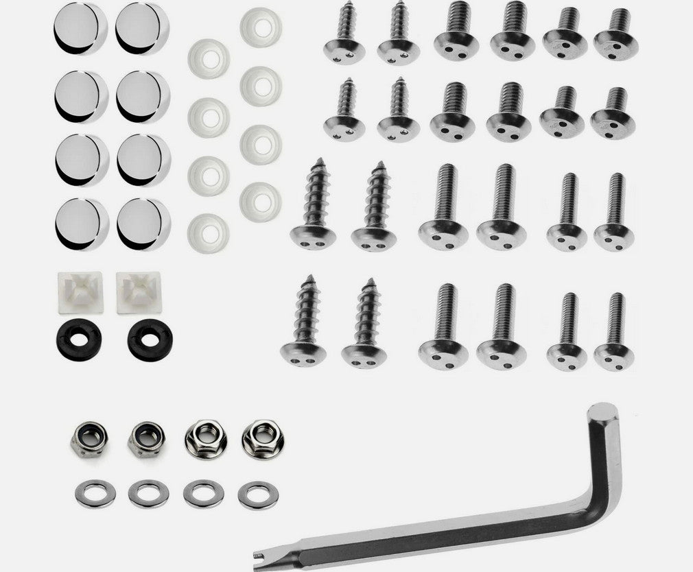 Car license plate anti-theft screw cap security fastener chrome for Chevrolet