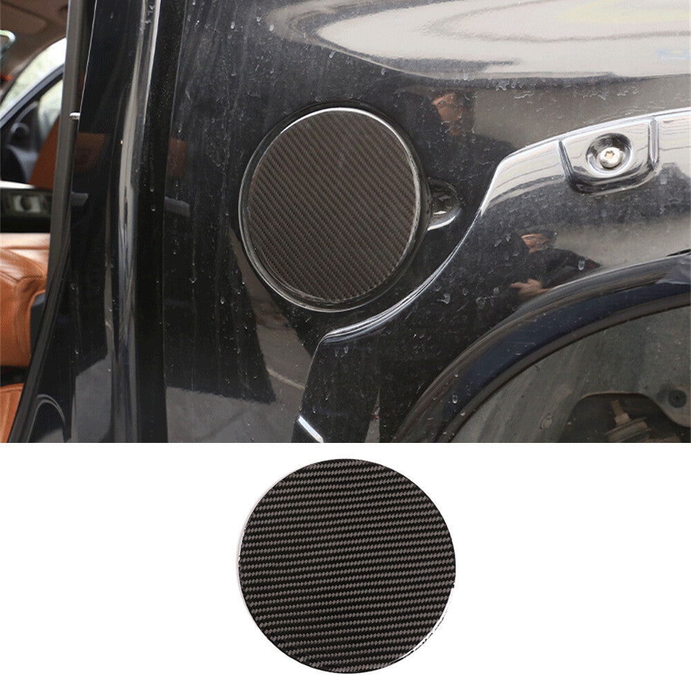 Kit For T@yota Tundr@ 2014-2021 Carbon Fiber Fuel Tank Filler Door Cover Gas Cap