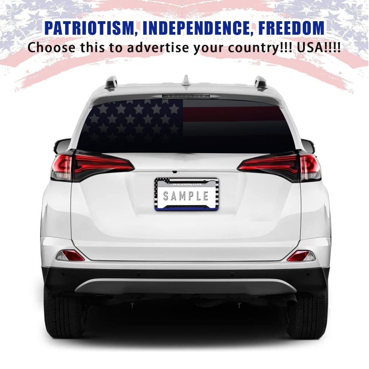 2 for BMW M3 M4 M5 M6 US Flag Patriotic Car License Plate Frame Front Rear Cover