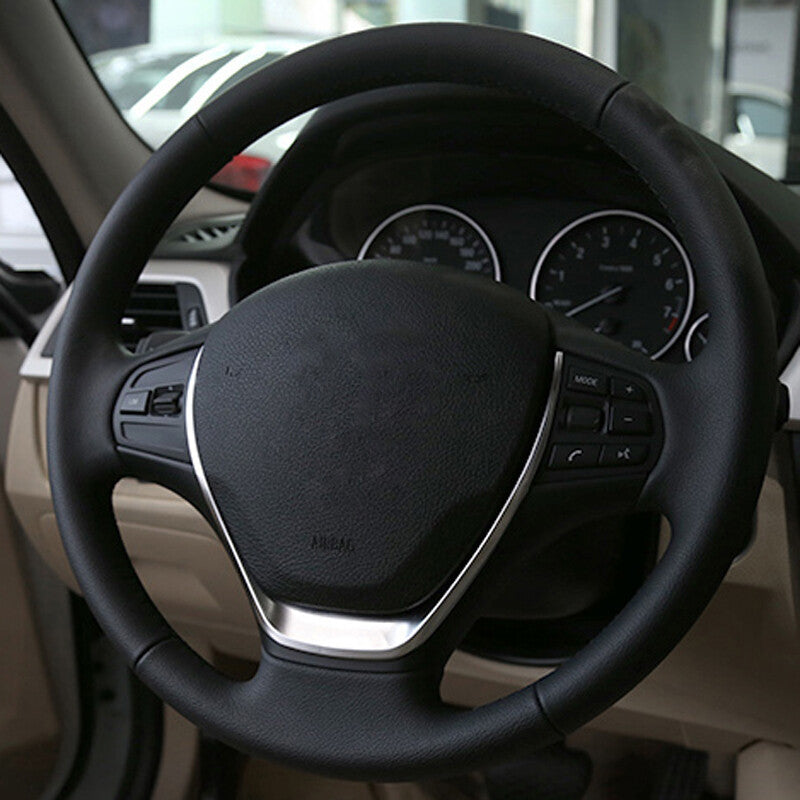 Glossy Chrome Silver Steering Wheel Cover Trim for BMW F20 F30 F34 GT 12-16