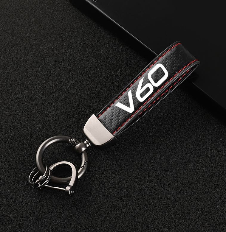 New for Alfa Romeo 147 car keychain, black leather horseshoe buckle, gift item.