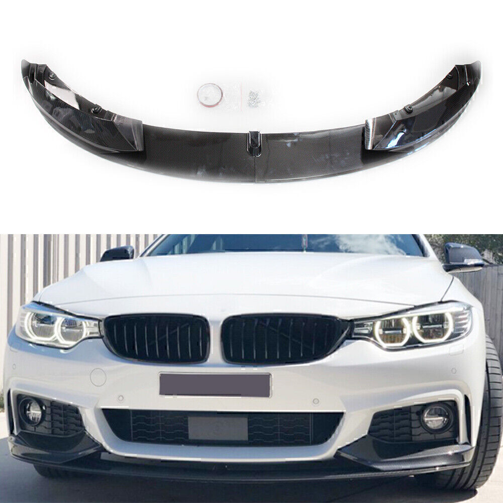 Carbon Fiber ABS Front Bumper Lip for BMW F32 F33 F36 4 Series M Sport 2014-20