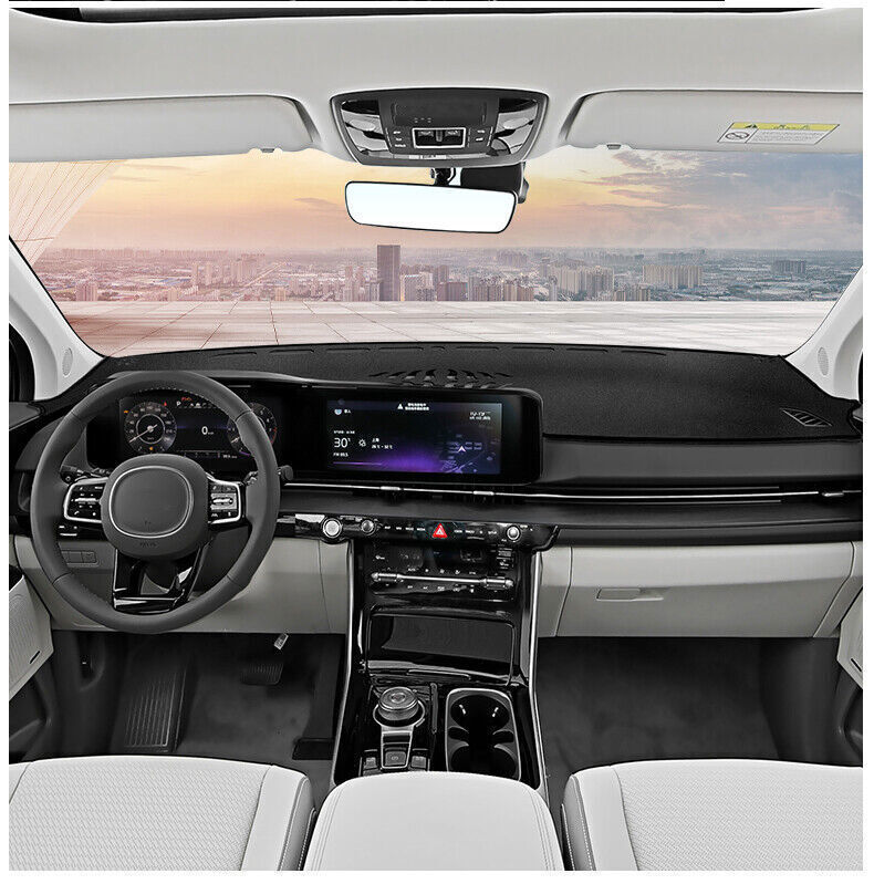 for Kia Carnival 2022-2024 Black Dashboard Dash Cover Dashmat Mat Carpet Pad 1X