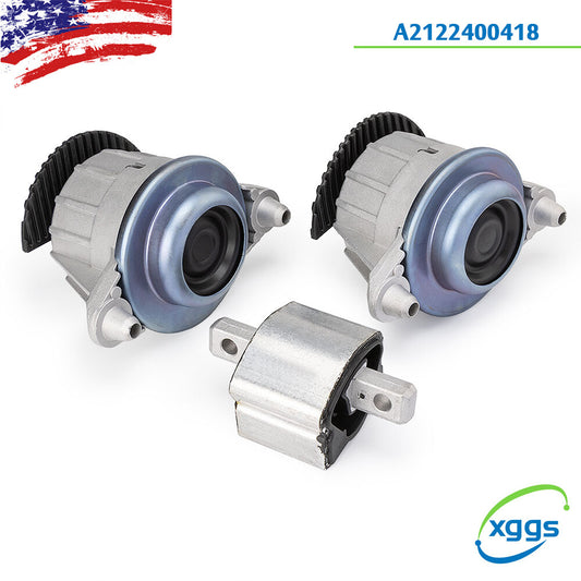 3-piece engine motor mount for Mercedes C300 E350 E400 RWD 2122400418 2042400917