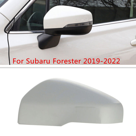 Left Side Rearview Mirror Cover Shell Cap White for Subaru Forester 2019-2022