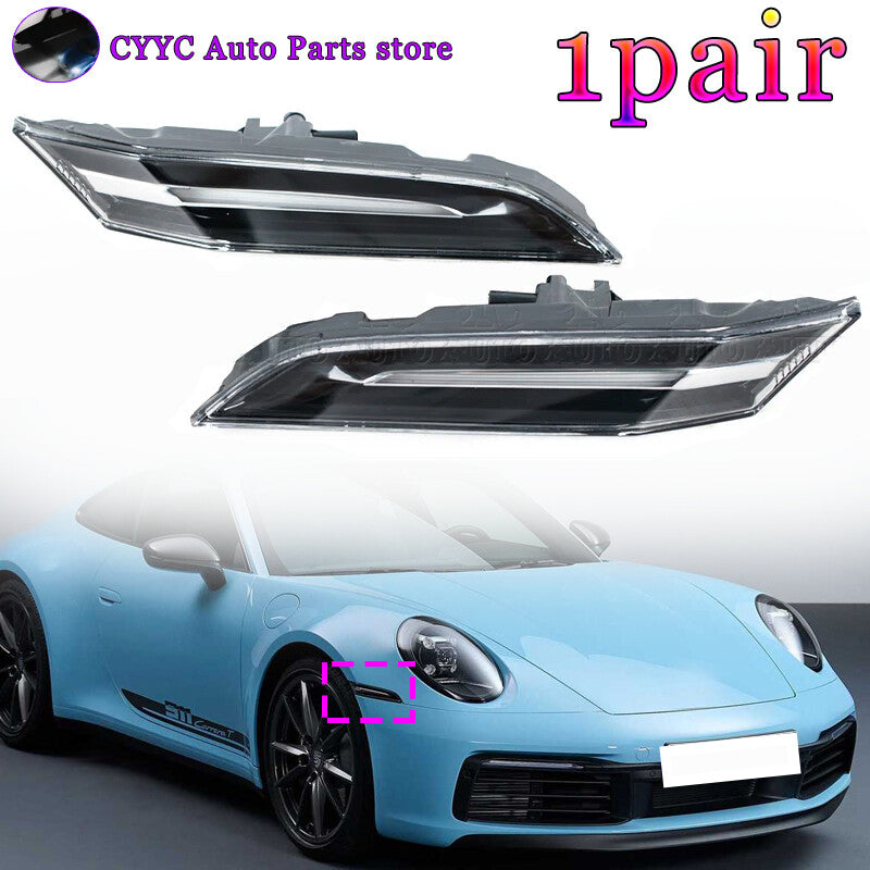 2X for Porsche 911 992 GT3 Turbo 2020-2023 Fender Side LED Turn Signal Light