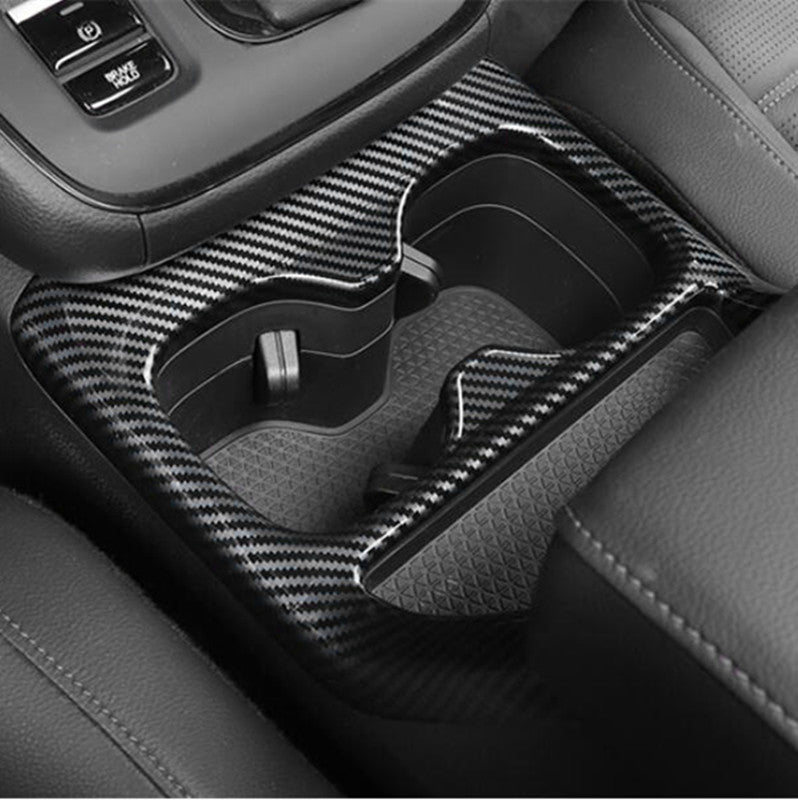 Cupholder lid trim with ABS carbon fiber frame suitable for 2023 and 2024 for Honda CRV/CR-V