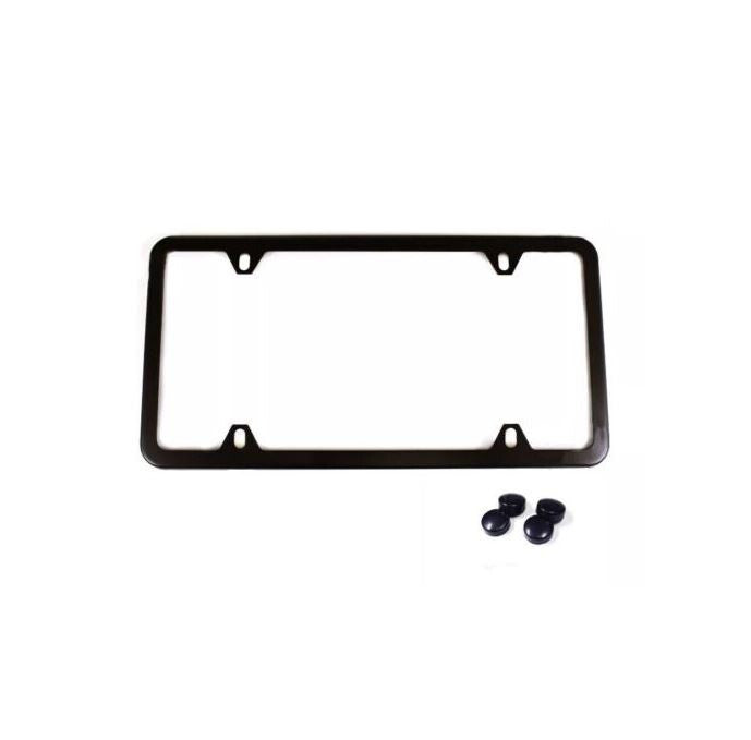 Car license plate frame cover cap, trunk 4-hole ultra-thin black, suitable for BMW .