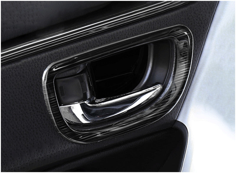 4x Black Titanium Inner Door Handle Frame Cover Fit for Toyota for Corolla 2014-2018