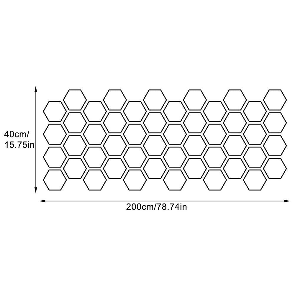 Car Sticker Hexagon Honeycomb Waist Line Body Decal Decor Auto Vinyl Accessories